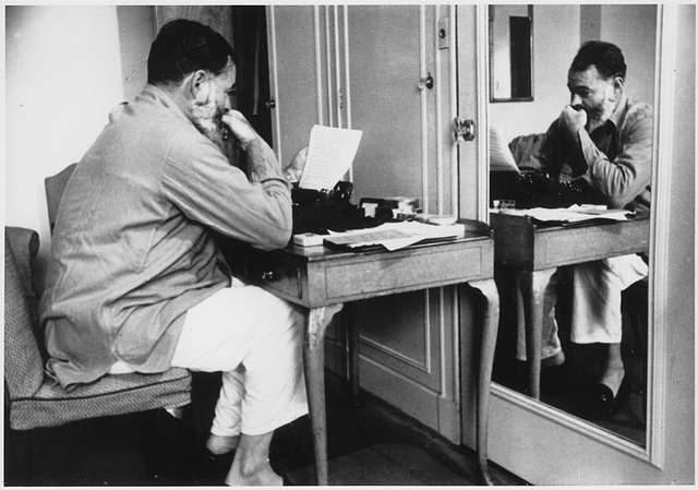 Ernest Hemingway in London at Dorchester Hotel 1944
